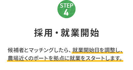 STEP4 採用・就業開始